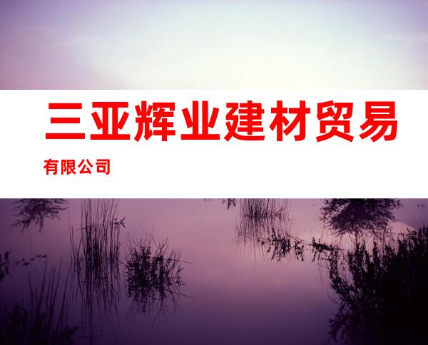 三亚辉业建材贸易有限公司