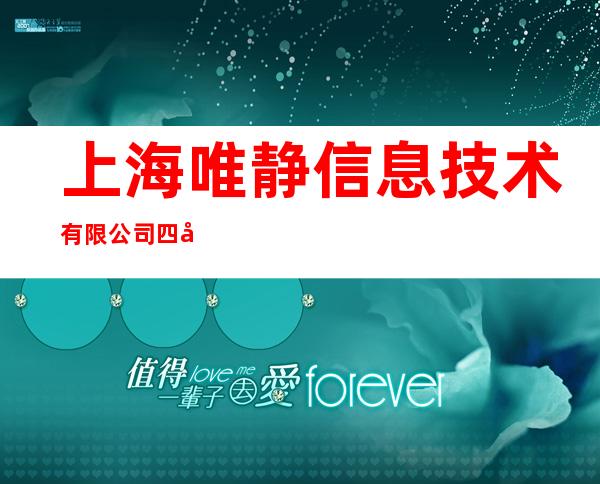 上海唯静信息技术有限公司四平分公司