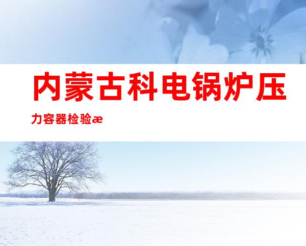 内蒙古科电锅炉压力容器检验有限责任公司