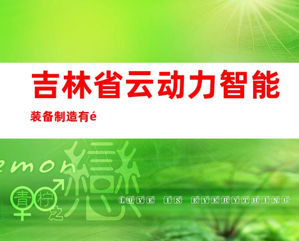 吉林省云动力智能装备制造有限公司