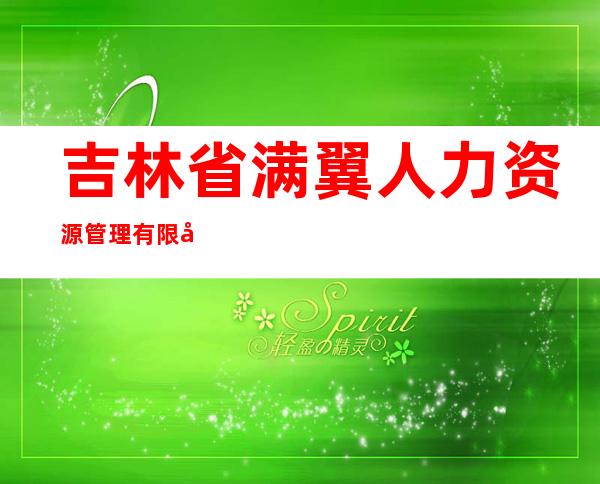 吉林省满翼人力资源管理有限公司