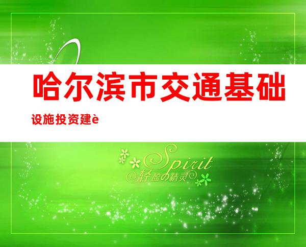 哈尔滨市交通基础设施投资建设管理有限公司