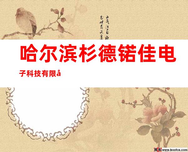 哈尔滨杉德锘佳电子科技有限公司