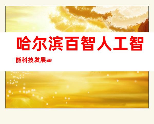 哈尔滨百智人工智能科技发展有限公司