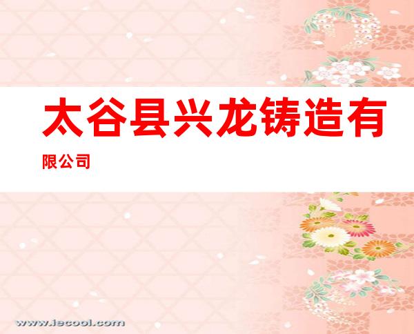 太谷县兴龙铸造有限公司