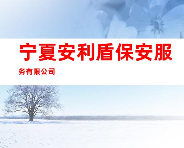 宁夏安利盾保安服务有限公司