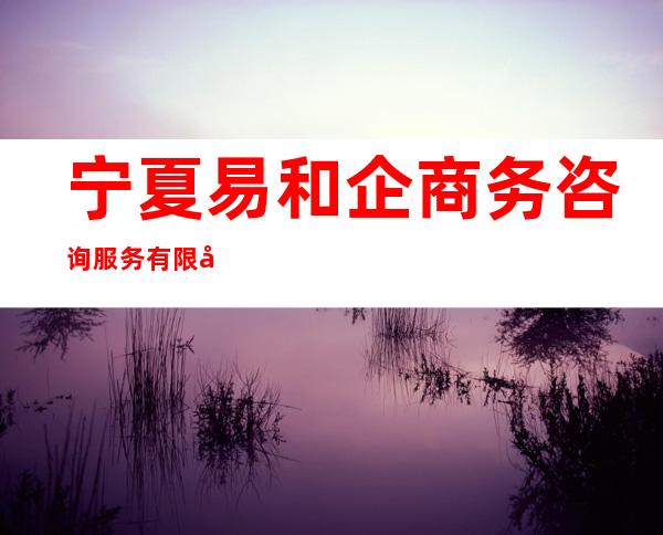 宁夏易和企商务咨询服务有限公司