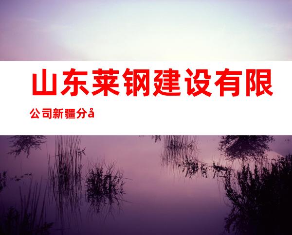 山东莱钢建设有限公司新疆分公司