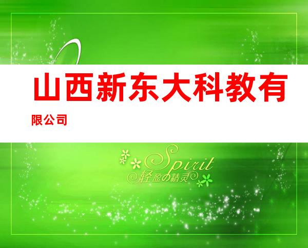 山西新东大科教有限公司