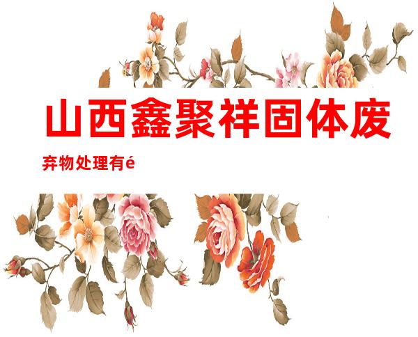 山西鑫聚祥固体废弃物处理有限公司