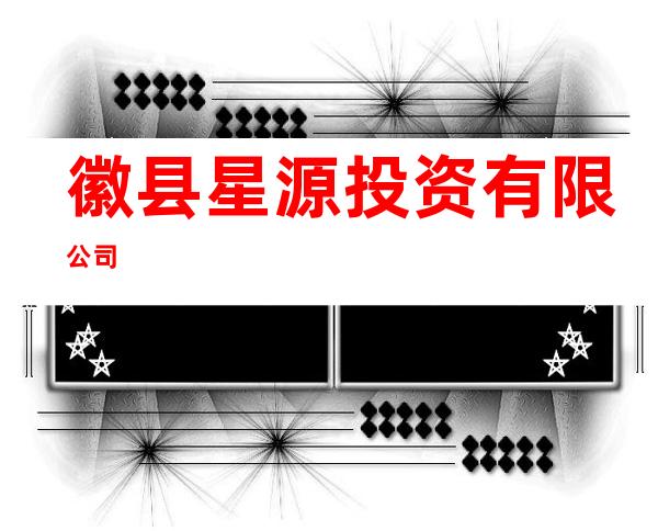 徽县星源投资有限公司