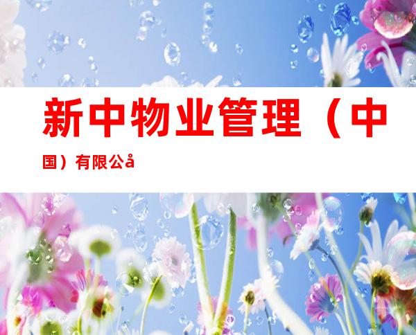 新中物业管理(中国)有限公司西藏分公司