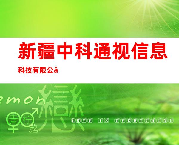 新疆中科通视信息科技有限公司