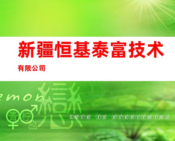 新疆恒基泰富技术有限公司