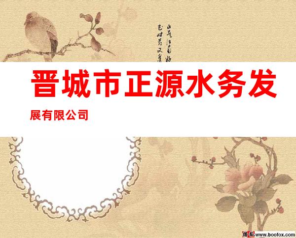 晋城市正源水务发展有限公司