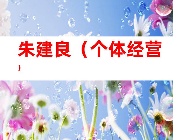 朱建良（个体经营）