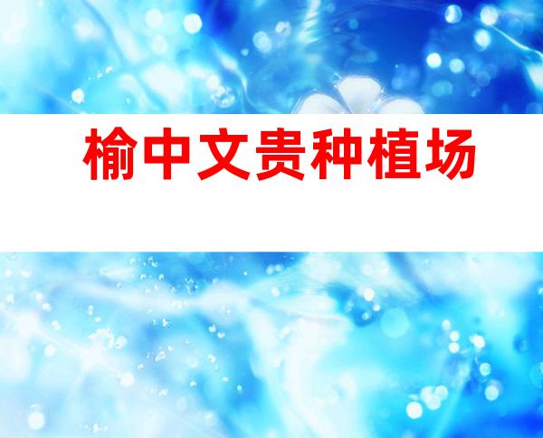 榆中文贵种植场