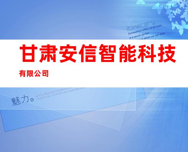 甘肃安信智能科技有限公司