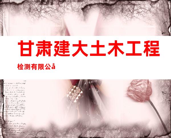 甘肃建大土木工程检测有限公司