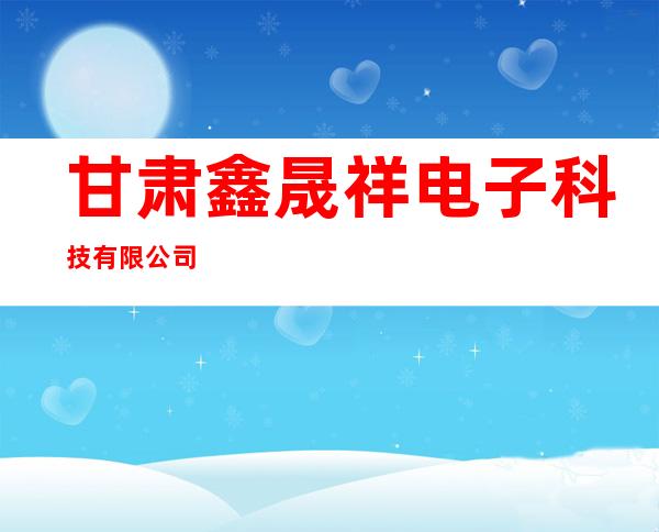 甘肃鑫晟祥电子科技有限公司