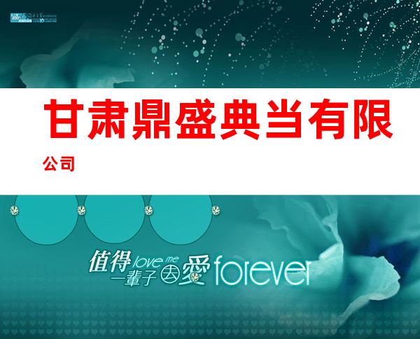 甘肃鼎盛典当有限公司