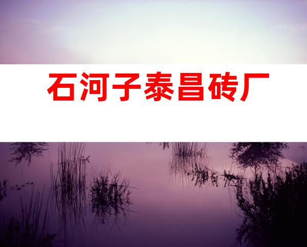 石河子泰昌砖厂