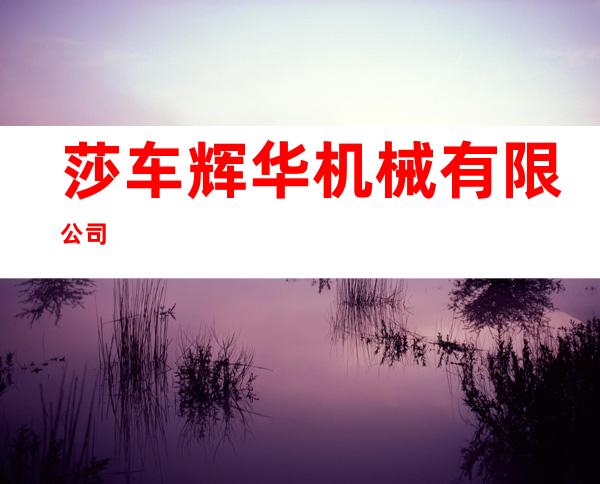 莎车辉华机械有限公司