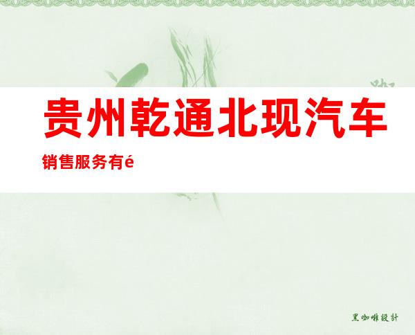 贵州乾通北现汽车销售服务有限公司