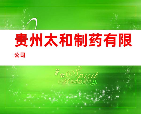 贵州太和制药有限公司