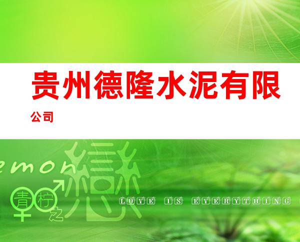 贵州德隆水泥有限公司