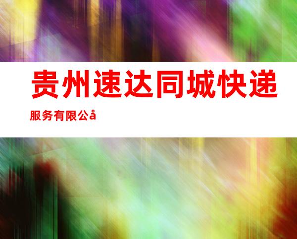 贵州速达同城快递服务有限公司