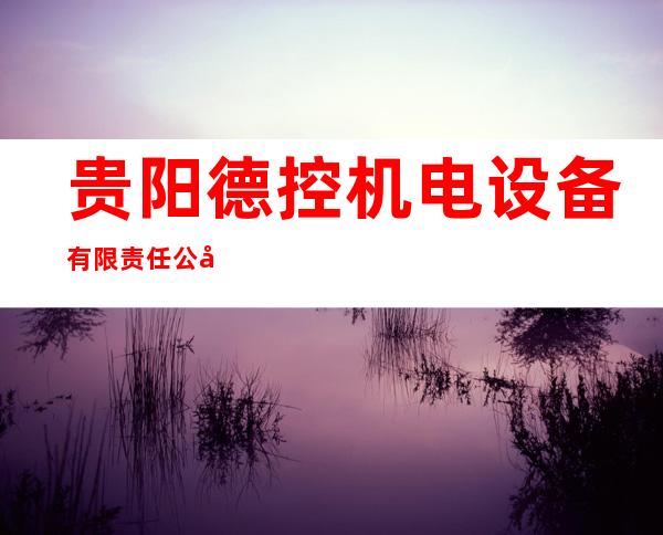 贵阳德控机电设备有限责任公司
