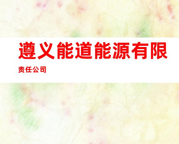 遵义能道能源有限责任公司