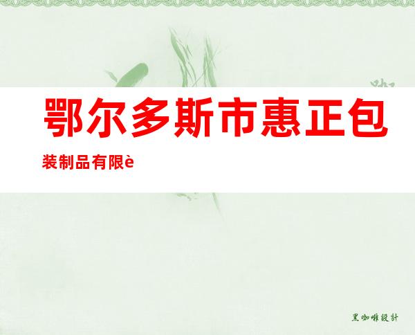 鄂尔多斯市惠正包装制品有限责任公司