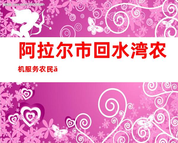 阿拉尔市回水湾农机服务农民专业合作社